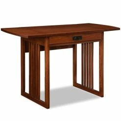 Best Pirce 😀 Leick Furniture Leick Computer Wood Desk In Mission Oak Chocolate ⭐ -Cheap Executive Store 1370483 L