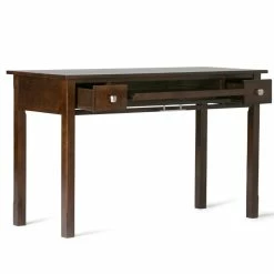 Best Pirce 🥰 Simpli Home Avalon Home Office Desk In Tobacco Brown ⭐ -Cheap Executive Store 1377555 2 L