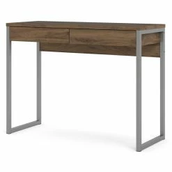 Outlet ⌛ Tvilum Walker 2 Drawer Computer Desk In Walnut 🌟 -Cheap Executive Store 1439730 13 L