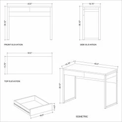 Outlet ⌛ Tvilum Walker 2 Drawer Computer Desk In Walnut 🌟 -Cheap Executive Store 1439730 19 L