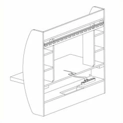 New 😍 Pemberly Row Floating Computer Desk With Storage In Black 😀 -Cheap Executive Store 1462451 4 L