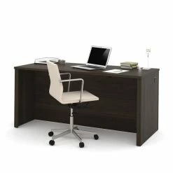 Promo 🎁 Bestar Embassy 66" Executive Desk In Dark Chocolate 🎉