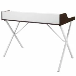 New 🎉 Modway Bin Writing Desk In Cherry 🔥 -Cheap Executive Store 1468114 2 L
