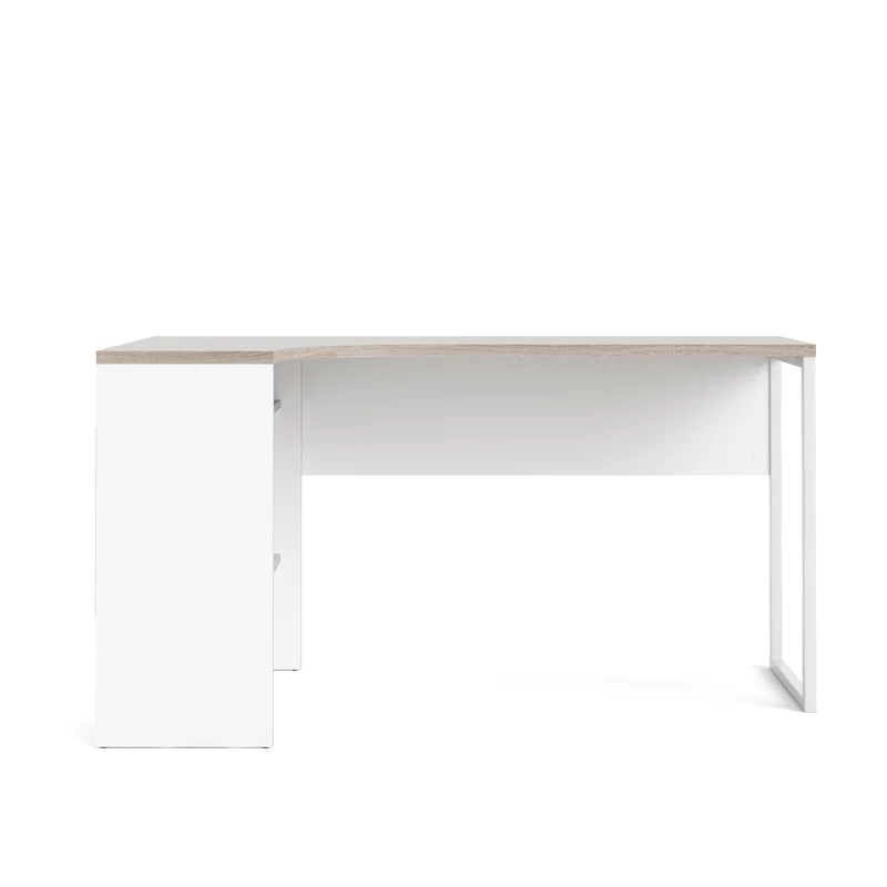 Best Sale π₯° Tvilum Wayland 2 Drawer L Desk In White And Truffle π 6 Best Sale π₯° Tvilum Wayland 2 Drawer L Desk In White And Truffle π - Image 6