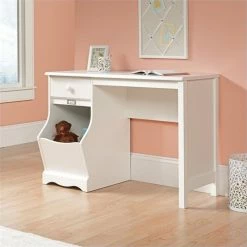 Outlet ⌛ Pemberly Row Kids Desk In Soft White 💯