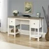 Coupon 👍 Pemberly Row Home Office Desk In Soft White 🔥
