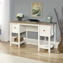 Coupon 👍 Pemberly Row Home Office Desk In Soft White 🔥