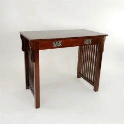 Cheap 😍 Wayborn Mission Writing Desk 37Wx20Dx30"H With One Drawer Wood Table In Brown ✨ -Cheap Executive Store 1552885 10 L