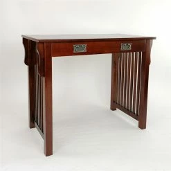 Cheap 😍 Wayborn Mission Writing Desk 37Wx20Dx30"H With One Drawer Wood Table In Brown ✨ -Cheap Executive Store 1552885 12 L