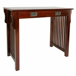 Cheap 😍 Wayborn Mission Writing Desk 37Wx20Dx30"H With One Drawer Wood Table In Brown ✨