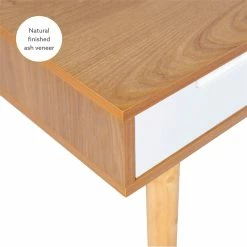 Best deal ⌛ Linon Perry Wood Two Drawer Writing Desk In White And Natural 👍 -Cheap Executive Store 1557404 20 L