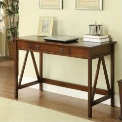 Cheap 🧨 Bowery Hill Writing Desk In Antique Tobacco 👏