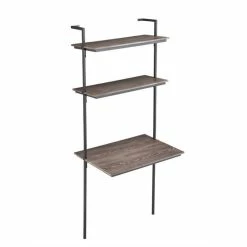 Best reviews of ⭐ Bowery Hill Wall Mount Writing Desk In Burnt Oak 🌟