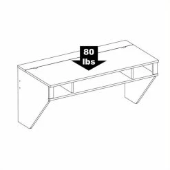 Cheap ✨ Atlin Designs Floating Writing Desk In Fresh White ❤️ -Cheap Executive Store 1573073 4 L