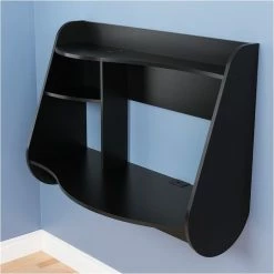 Wholesale 😀 Hawthorne Collections Floating Desk In Black 🛒 -Cheap Executive Store 1575056 2 L