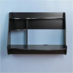 Wholesale 😀 Hawthorne Collections Floating Desk In Black 🛒 -Cheap Executive Store 1575056 4 L