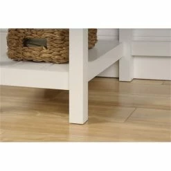 Best deal 🥰 Bowery Hill Home Office Desk In Soft White 🥰 -Cheap Executive Store 1581403 8 L