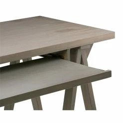 Wholesale 🥰 Simpli Home Sawhorse Computer Desk In Distressed Gray 💯 -Cheap Executive Store 1582318 4 L