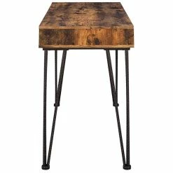 Deals ❤️ Coaster 1 Drawer Writing Desk In Antique Nutmeg And Dark Bronze ⌛ -Cheap Executive Store 1589337 1589340 L