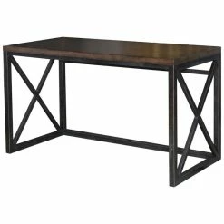 Cheap 🔔 Homestyles Xcel Brown Wood Writing Desk 🥰