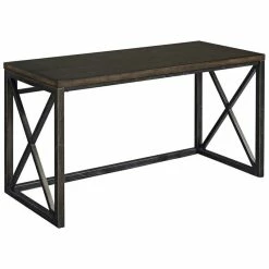 Cheap 🔔 Homestyles Xcel Brown Wood Writing Desk 🥰 -Cheap Executive Store 1598556 11 L