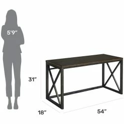 Cheap 🔔 Homestyles Xcel Brown Wood Writing Desk 🥰 -Cheap Executive Store 1598556 19 L