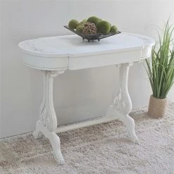 Deals ✔️ International Caravan Windsor Carved Writing Desk In Antique White 😉