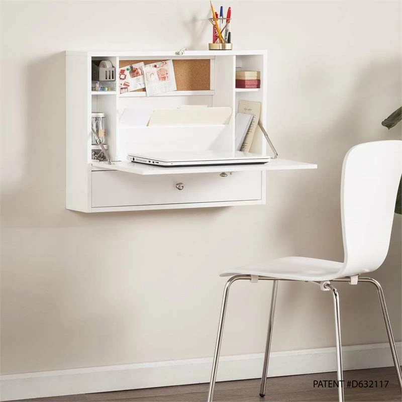 Best deal ๐คฉ Southern Enterprises SEI Furniture Wall Mount Folding Floating Desk In White ๐ 2 Best deal ๐คฉ Southern Enterprises SEI Furniture Wall Mount Folding Floating Desk In White ๐ - Image 2