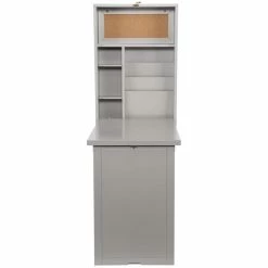 Cheapest ❤️ Southern Enterprises SEI Furniture Fold Out Wall Mount Floating Desk In Gray 🛒 -Cheap Executive Store 1648032 14 L