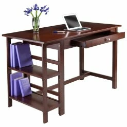Best reviews of ✔️ Winsome Velda Writing Desk In Antique Walnut ✨ -Cheap Executive Store 1663156 2 L