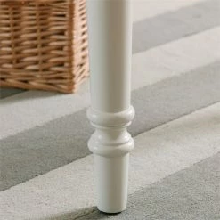 Hot Sale 😉 Leick Furniture Leick Home Office Farmhouse Writing Desk With Center Drawer In White 🎁 -Cheap Executive Store 1670736 5 L