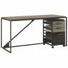 Cheap 💯 Bush Furniture Refinery 62" Industrial Writing Desk With Mobile File Cabinet 🌟