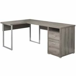 Best reviews of ⭐ Monarch L Shaped Corner Computer Desk In Dark Taupe ✨