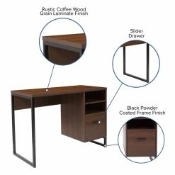 Best deal 😀 Flash Furniture Computer Desk In Rustic 🥰 -Cheap Executive Store 1746082 7 L