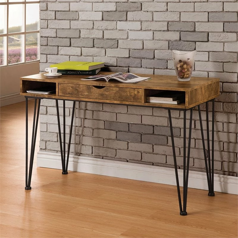 Wholesale ⌛ Scranton & Co Scranton And Co 1 Drawer Writing Desk In Antique Nutmeg And Bronze 🎁 2 Wholesale ⌛ Scranton & Co Scranton And Co 1 Drawer Writing Desk In Antique Nutmeg And Bronze 🎁 - Image 2