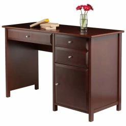 Top 10 🥰 Scranton & Co Office Writing Desk In Walnut 💯 -Cheap Executive Store 1786835 2 L