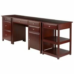 Top 10 🥰 Scranton & Co Office Writing Desk In Walnut 💯 -Cheap Executive Store 1786835 6 L