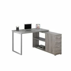 Cheapest ✨ Scranton & Co L Shaped Computer Desk In Dark Taupe 👏