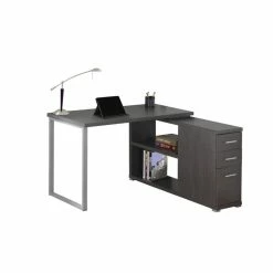 Cheapest 😉 Scranton & Co L Shaped Computer Desk In Gray 🎁