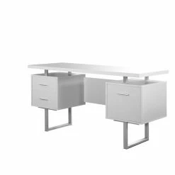 Discount 🥰 Scranton & Co 60" Office Desk In White 🛒 -Cheap Executive Store 1786977 4 L