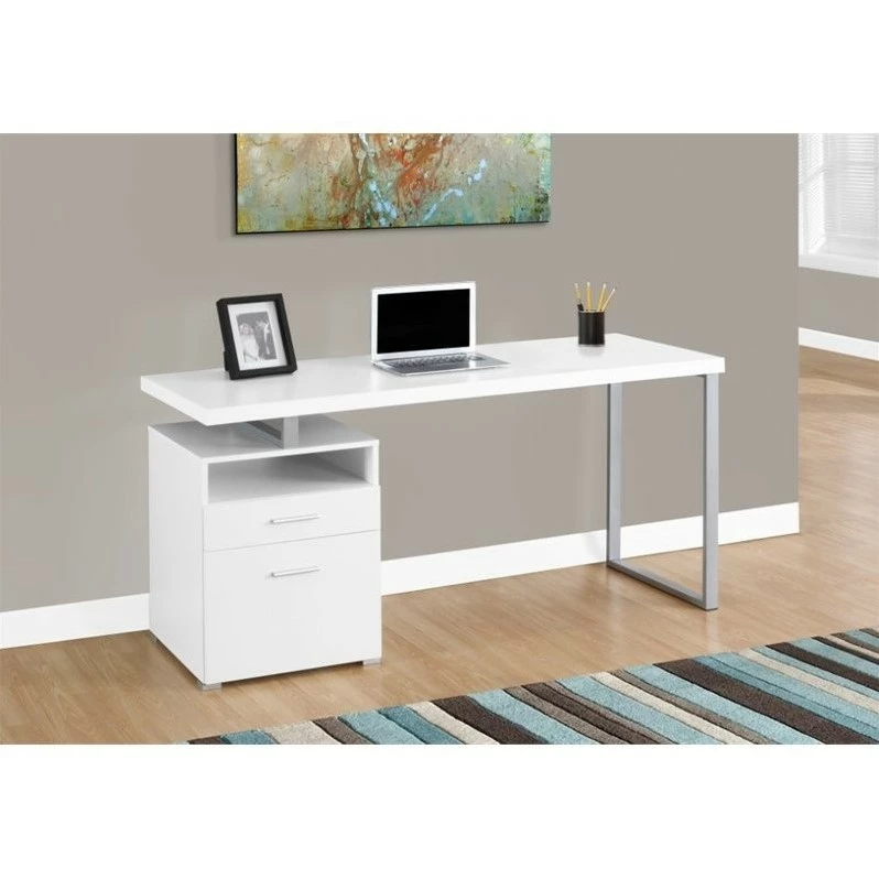 Best deal π Scranton & Co 60" Metal Computer Desk In White π 2 Best deal π Scranton & Co 60" Metal Computer Desk In White π - Image 2