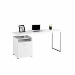 Best deal 🎉 Scranton & Co 60" Metal Computer Desk In White 🎁