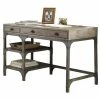 Budget 🥰 Scranton & Co Writing Desk In Weathered Oak And Antique Silver 🎁