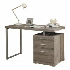Wholesale 😉 Scranton & Co 48" Left Or Right Facing Computer Desk In Dark Taupe 🥰