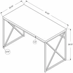 Top 10 ✔️ Scranton & Co 48" Metal Computer Desk In Glossy White 🎉 -Cheap Executive Store 1787065 1787067 L