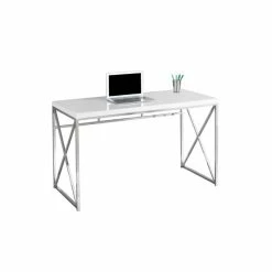Top 10 ✔️ Scranton & Co 48" Metal Computer Desk In Glossy White 🎉