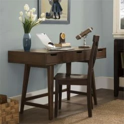 Outlet 🧨 Scranton & Co Mid-Century Writing Desk In Brown 🛒 -Cheap Executive Store 1787087 L