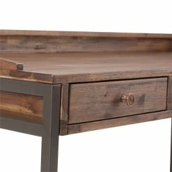 Deals ⌛ Simpli Home Ralston Computer Desk In Rustic Natural Aged Brown 🌟 -Cheap Executive Store 1790453 3 L