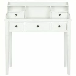 Discount 🤩 Hawthorne Collections Mahogany Writing Desk In White 🔥