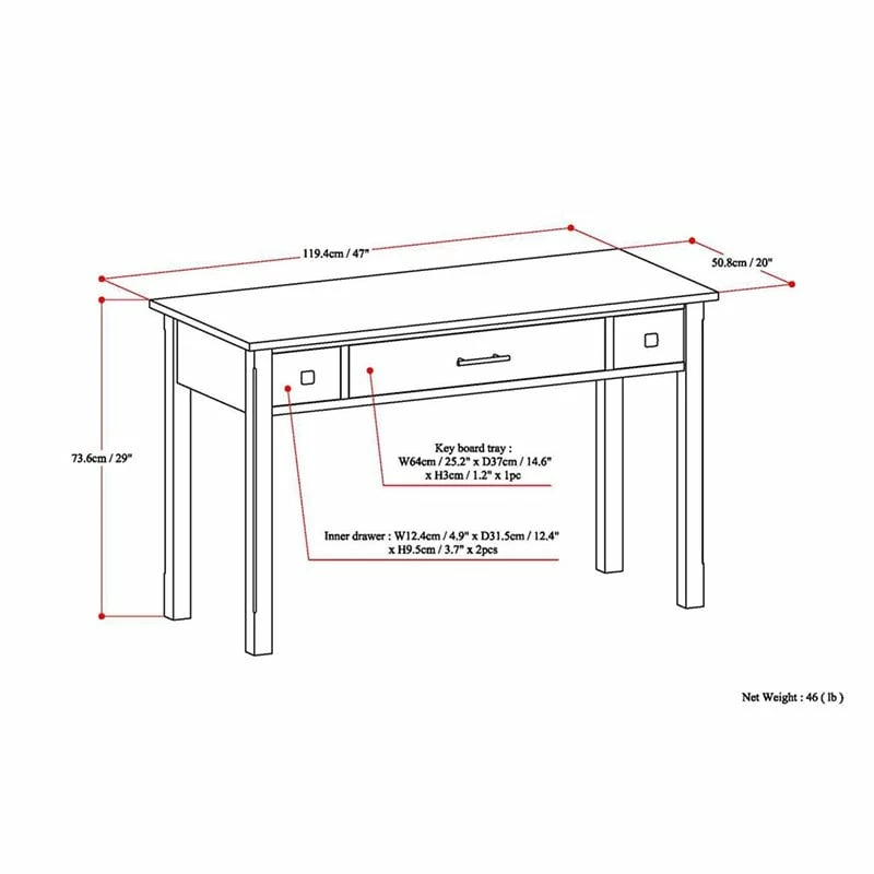 Best Pirce ๐ Atlin Designs Home Office Desk In Tobacco Brown ๐ 5 Best Pirce ๐ Atlin Designs Home Office Desk In Tobacco Brown ๐ - Image 5